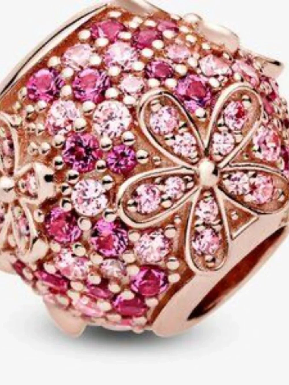 Pandora Rose Gold Beaded Flower Bracelet & Snake Bracelet